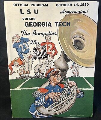 Vintage NCAA Game Program LSU Vs Georgia Tech October 14 1950 EBay