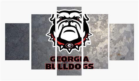 Hd Printed Georgia Bulldogs Football Logo 5 Pieces, HD Png Download ...