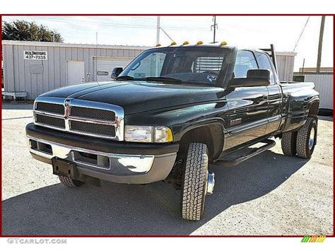 2001 Forest Green Pearl Dodge Ram 3500 Slt Quad Cab 4x4 Dually 1703806