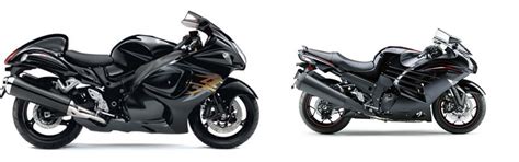 Motorrad Vergleich Suzuki GSX 1300 R Hayabusa 2009 Vs Kawasaki ZZR