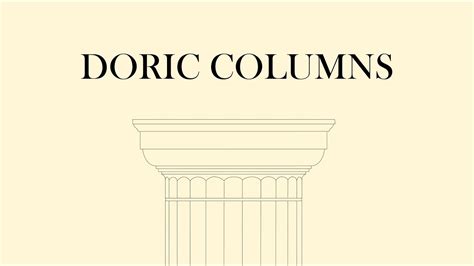 Doric Columns Architectural Details Architectural History Youtube