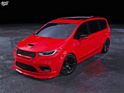 The Hellcat Pacifica Minivan Returns In New Illustrations Chrysler It