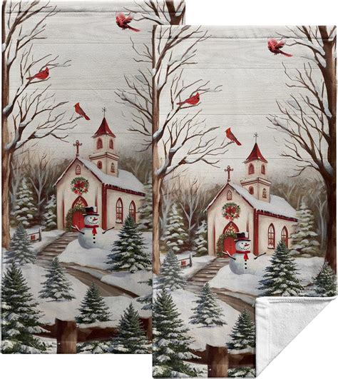 Amazon Kwlegh Christmas Christian Cardinal Kitchen Towels Xmas