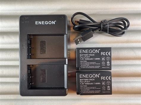 Enegon Pack Lp E Camera Battery Mah With Micro Usb Dual Charger