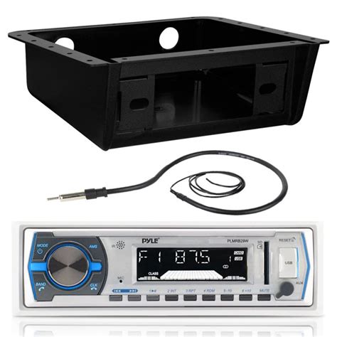 Pyle PLMRB29W Marine Boat USB/SD/MP3 Bluetooth Stereo Receiver Bundle ...