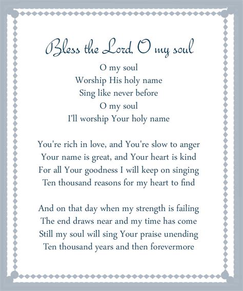 View 16 10000 Reasons Bless The Lord Oh My Soul Lyrics Anytimeampics