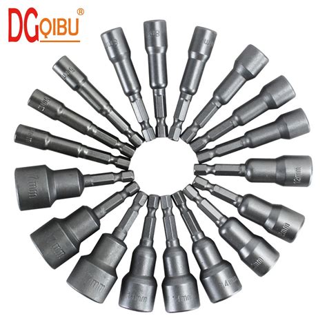 14pcs Tool Set 6mm 19mm Hex Socket Sleeve Nozzles Magnetic Nut Driver