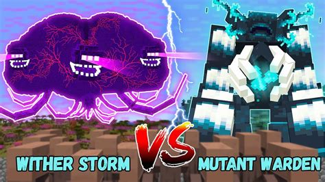 Mega Mutant Warden Vs Mega Wither Storm In Minecraft Youtube