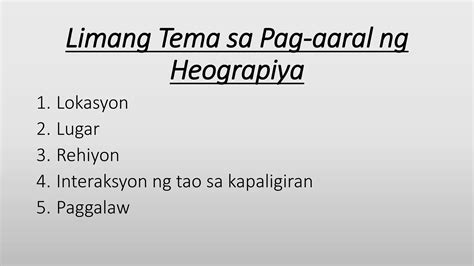 Heograpiya At Sinaunang Kasaysayan Ng Daigdig Ppt