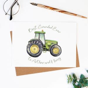 Personalised Best Grandad Ever Tractor Card By Andrea Fays