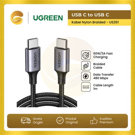 Jual Ugreen Kabel Data Usb Type C To Type C Pd W Fast Charging