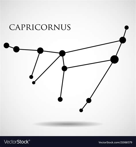 Constellation capricornus zodiac sign Royalty Free Vector