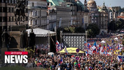 Tens Of Thousands Of Protesters Rally In Prague Against Government Eu