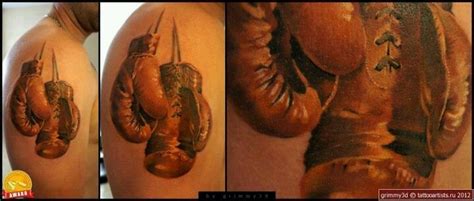 Boxing Gloves By Andrey Grimmy Boxing Tattoos Tattoos Tattoo Designs