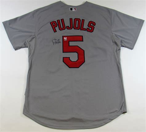 Lot Detail - Albert Pujols Cardinals Road Signed Jersey