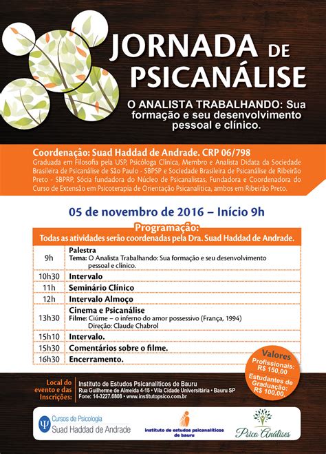 Jornada De Psican Lise Eventos Instituto Brasileiro De Psican Lise