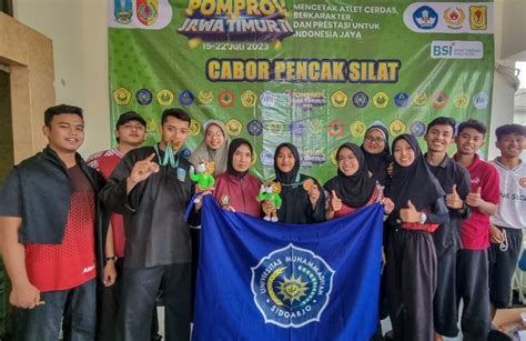 Suksesi Pertempuran Pencak Silat Umsida Juara Di Pomprov Jatim 2023