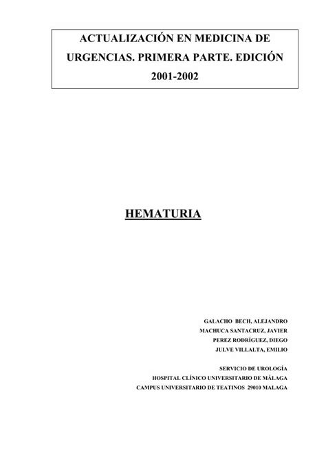 PDF Manual De Urgencias Y Emergencias Hematuria DOKUMEN TIPS