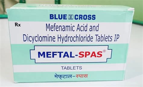 Mefenamic Acid Dicyclomine Hydrochloride Tablets Ip At Rs Box