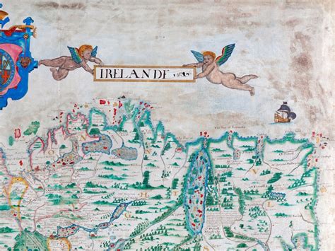 Medieval Map of Ireland Antique Ireland Map Names of the - Etsy