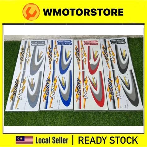 Modenas Kriss Dream Body Sticker Stiker Strike Stripe Fl Fl