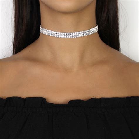 Thick Rhinestone Choker Necklace By Nikita By Niki