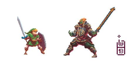 Link Vs Ganondorf Pixel On Behance Pixel Art Characters Pixel Art