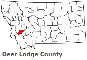 Deer Lodge County on the satellite map of Montana 2024. Actual ...