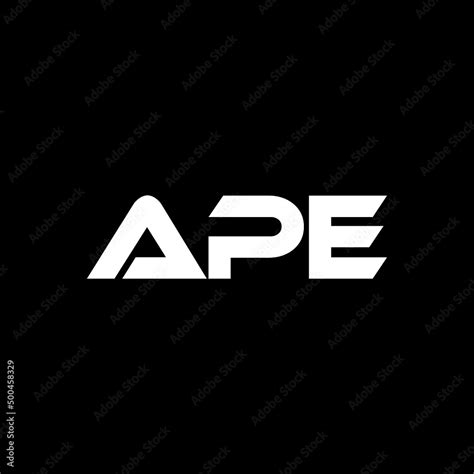 Ape Letter Logo Design With Black Background In Illustrator Vector