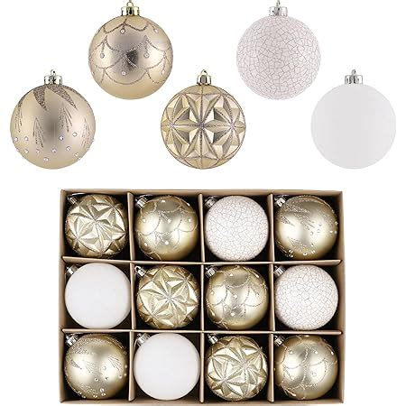 Valery Madelyn Gold White Christmas Baubles Christmas Tree Decorations