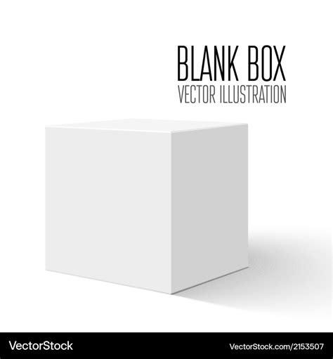 White blank box Royalty Free Vector Image - VectorStock