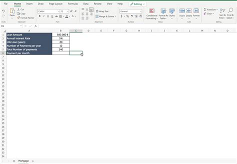 How To Calculate Mortgage Payment In Excel Spreadcheaters