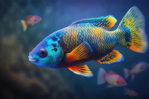 Premium Ai Image Colorful Tropical Fish Underwater Generative Ai