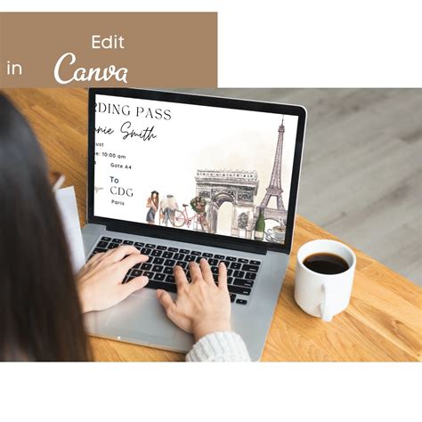 Printable and Editable Paris Surprise Boarding Pass Ticket - Etsy UK