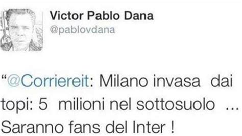 Victor Pablo Dana Milano Invasa Dai Topi Saranno Tifosi Dell Inter