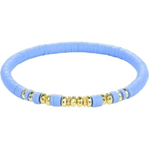 Bracelets En Perles Bleues Heishi Charme Bracelets En Perles