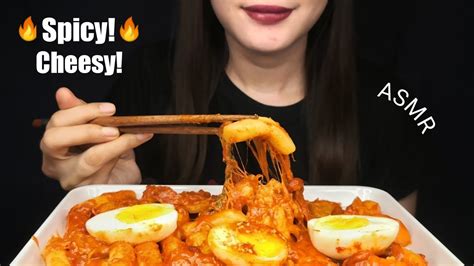 Asmr Eating Cheesy Rice Cake Tteokbokki 떡볶이 Boiled Egg Mukbang