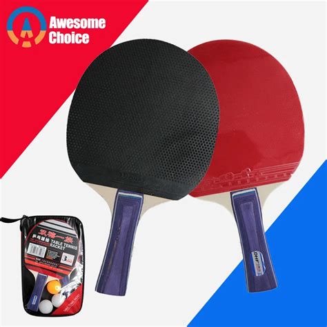 Raqueta De Tenis De Mesa Raqueta De Pala De Ping Pong De Mango Largo Y