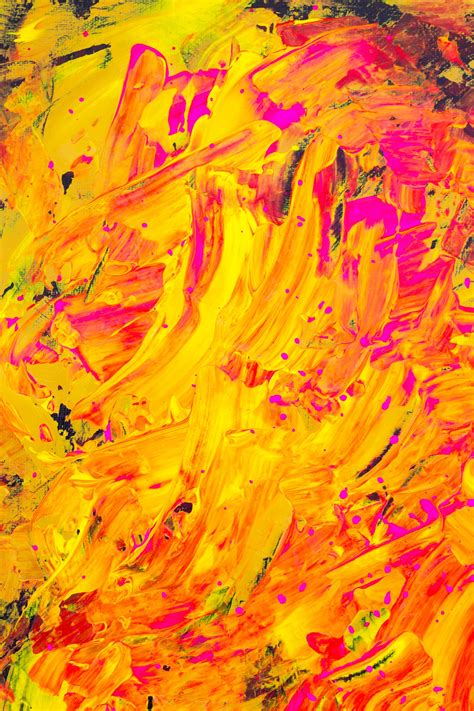 Yellow and Red Abstract Painting · Free Stock Photo