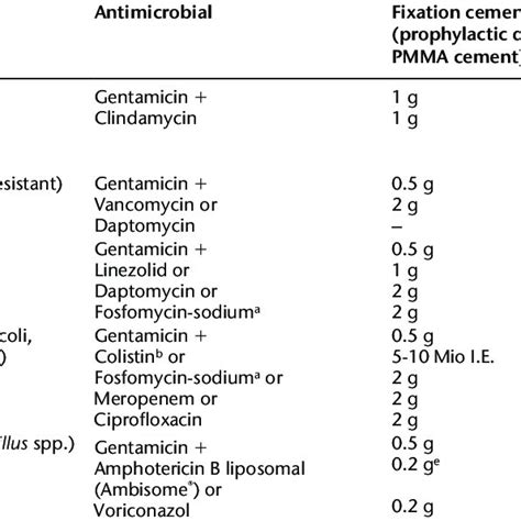 Local Antimicrobials In Bone Cement Pmma Additionally To Systemic