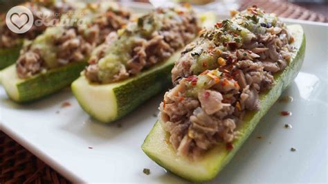 Calabacitas rellenas de atún Las Recetas de Laura Calabaza rellena