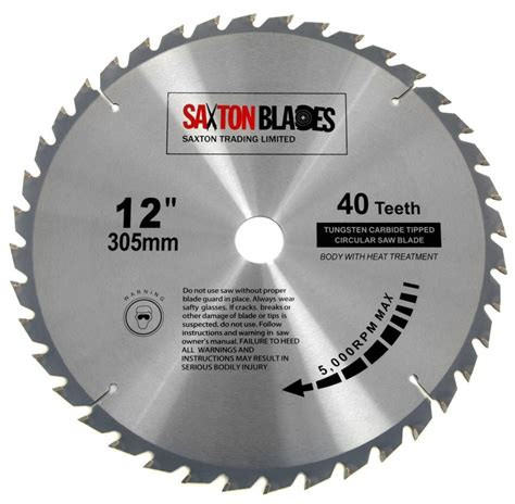 Saxton TCT Circular Wood Saw Blade 305mm X 40T For Bosch Makita Dewalt