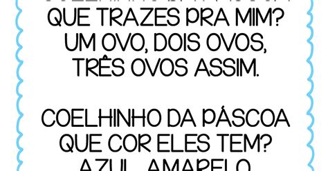 Atividades Eixo na Música Coelhinho da Páscoa