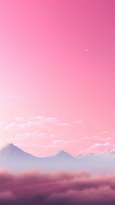 Pink aesthetic landscape wallpaper mountain | Premium Photo - rawpixel