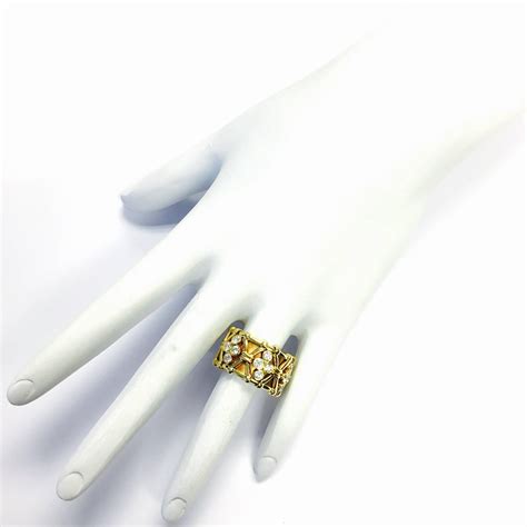 Wide Yellow Gold Diamond Flex Cuff Ring by Mark Patterson at 1stDibs
