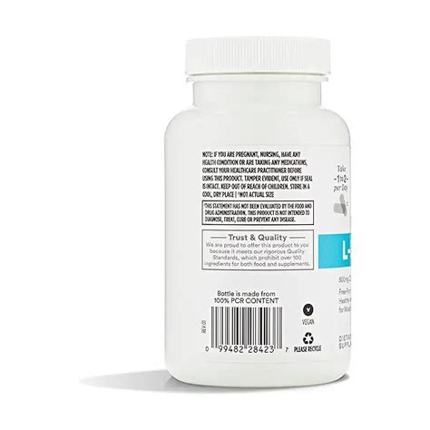 L Carnitine 500 MG 60 Vegan Tablets At Whole Foods Market