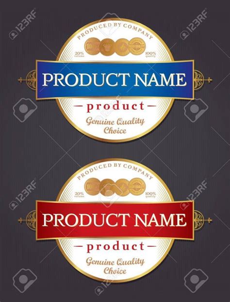 Product Label Design Template Retro Style Royalty Free Cliparts in Product Label Design ...