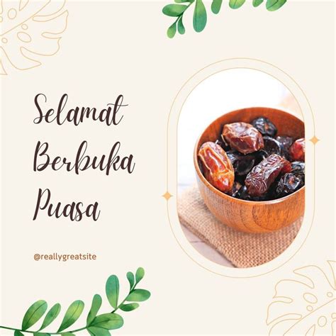 White Organic Berbuka Puasa Instagram Post Templates By Canva