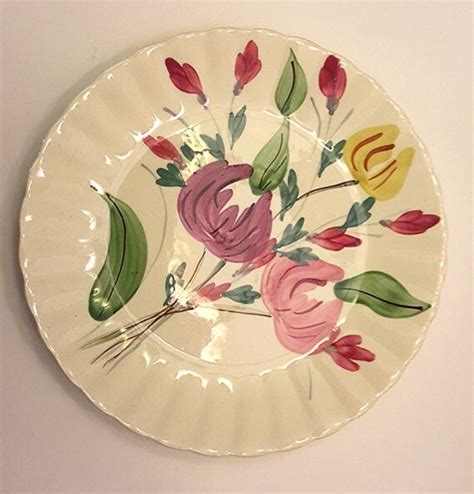 Blue Ridge Southern Potteries Inc Floral Plate Vintage