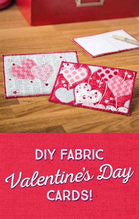 DIY Fabric Valentine Postcards Man Sewing